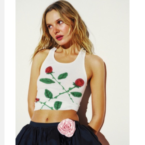For Love and Lemons Keely Long Stem Rose Tank - Picture 1 of 3